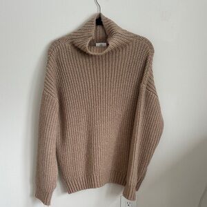 Anine Bing Taupe Cowl Neck Sweater